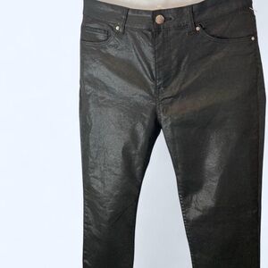 Black faux leather skinny pants 6 H&M